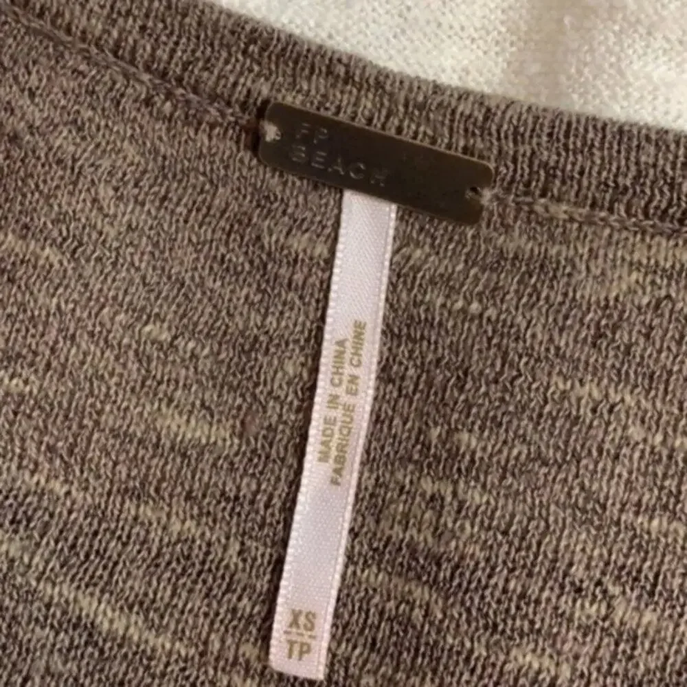 Free people beach gold rush striped Henley sweater‎